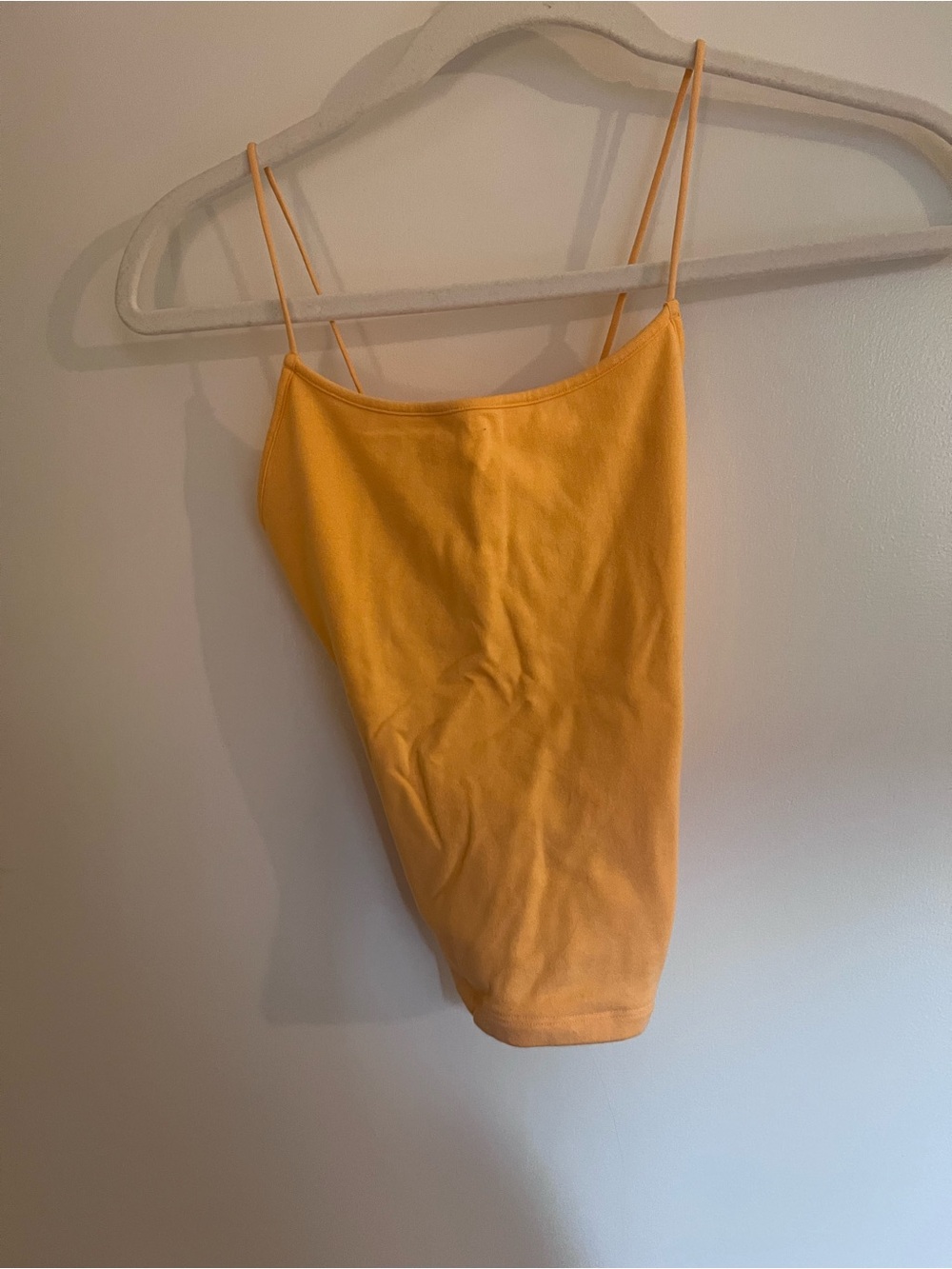 Yellow Spaghetti-Strap Women's Top